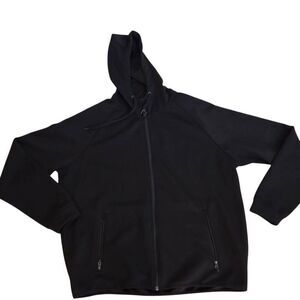 32 Degrees Mens Soft Stretch Full Zip Pockets Black Hoodie Size XL